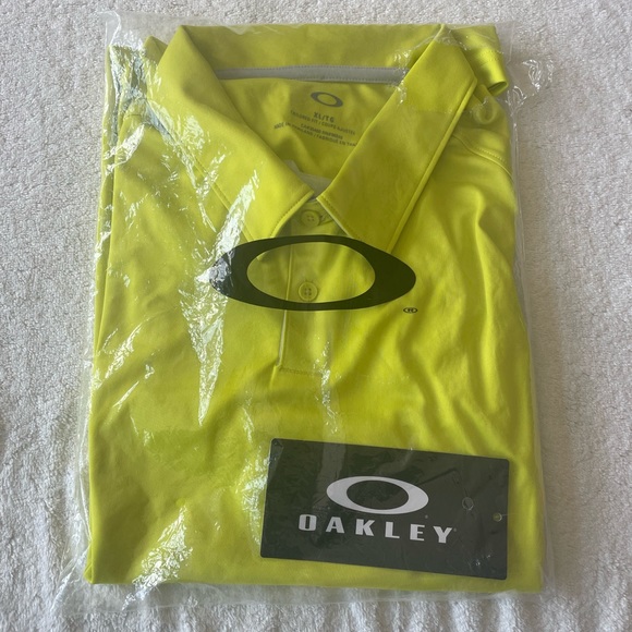 NWT Oakley Short Sleeve Divisional Polo, Neon Yellow, XL - Picture 7 of 7